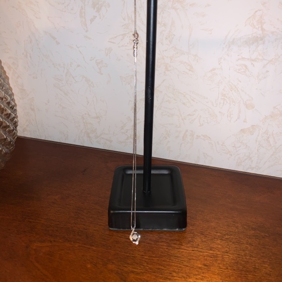 !FIRM! Genuine Diamond 18” Sterling Silver Necklace W 1/10 Ct Diamond Pendant - Picture 7 of 8